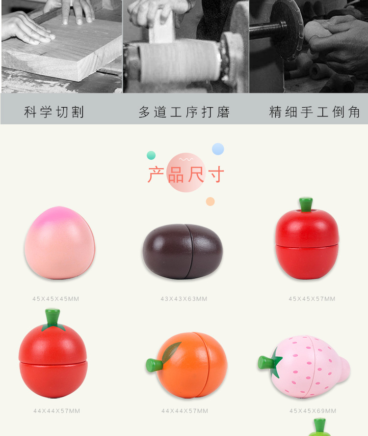 Baby House Cut Fruit Đồ chơi từ trẻ em Bánh gỗ Rau Cutler Set Nhà bếp mô phỏng đồ chơi bác sĩ