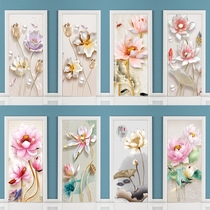 Toilet glass door stickers anti-peep sliding door Moving Door Wardrobe Sub stickers Whole Wooden Door Renovated Self-Adhesive