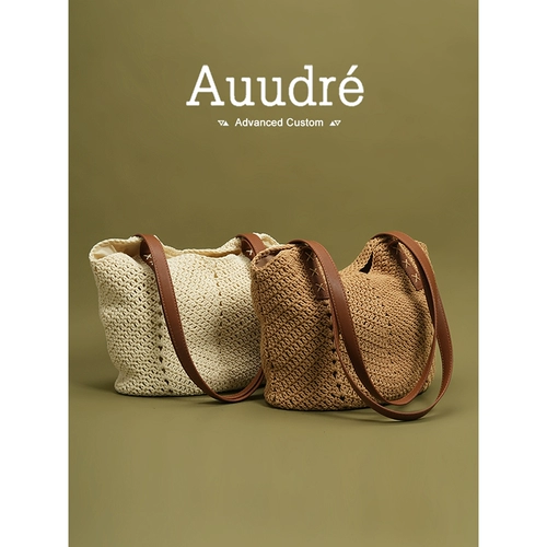 Плетеная соломенная вместительная и большая сумка через плечо, пляжная сумка на одно плечо