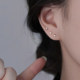PT990 platinum platinum earrings for men, cool and handsome, trendy earrings, new platinum earrings, practical gifts for women
