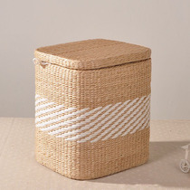 Weiyue straw woven environmental protection storage box Storage dirty clothes box size storage stool sorting box Bearing 150 kg