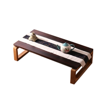 Japanese solid wood tatami bay window coffee table Chinese culture table low tea table floor balcony Kung Fu coffee table window sill bay window table