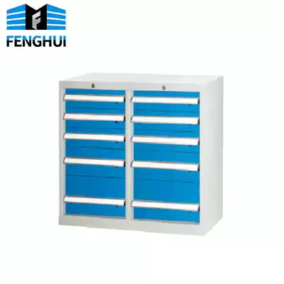 Shanghai heavy-duty hardware tool cabinet double shaft drawer type hardware tool box workshop cabinet tin cabinet