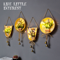 Creative retro milk tea shop restaurant wall hanging jewelry wall hanging flower hair salon clothing store wall decoration pendant