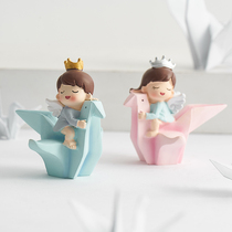 Nordic creative cute girl thousand paper cranes small ornaments decorate home living room room childrens room TV cabinet decoration