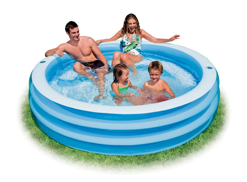 INTEX light blue family inflatable swimming pool leisure swimming pool game ball pool 57481 with seat cup opening