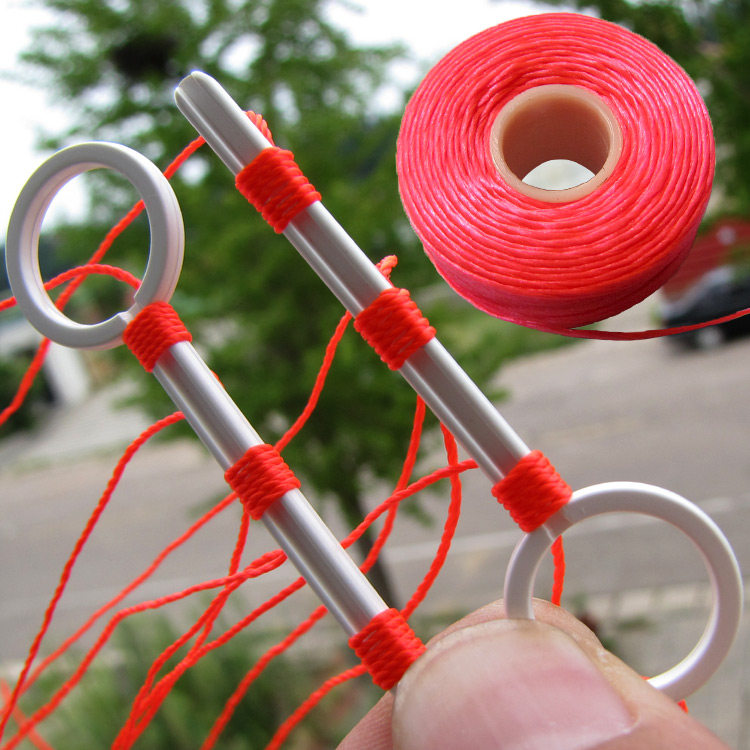 Korean rocky fishing cotton thread knot fluorescent red yellow green wear-resistant lint-free slippery fishing group accessories 10 meters fishing depth positioning