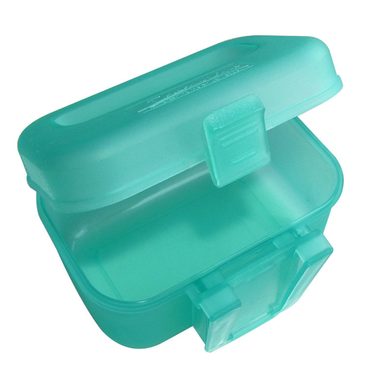 Single Layer Light Green Plastic Bait Box Earthworms Box Antarctic Shrimp Box Worm Box Walking Fishing Bait Case Light Portable Cocker Hanging Belt