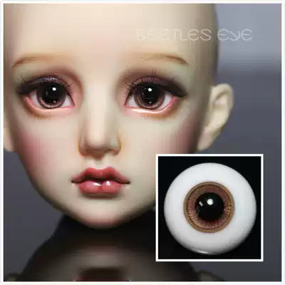 (Dolly Planet)BJD baby with handmade glass eyes real person wind wood brown S-05 has a small rainbow