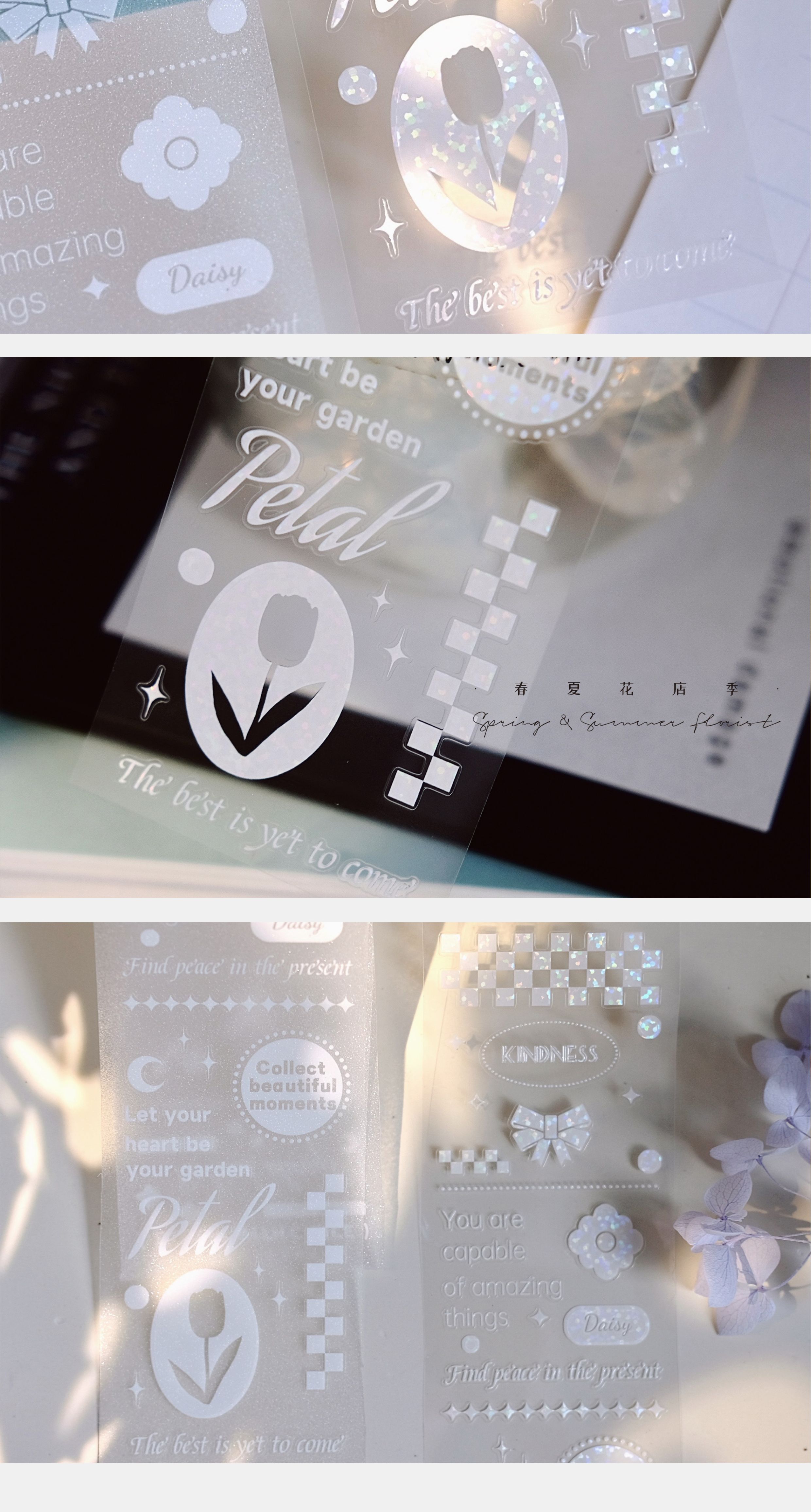 【預售】Vol4 月光碎片 雀斑茶新品原創模切貼紙卷 - 膠紙/膠帶/紙膠帶 - 紙 紫色