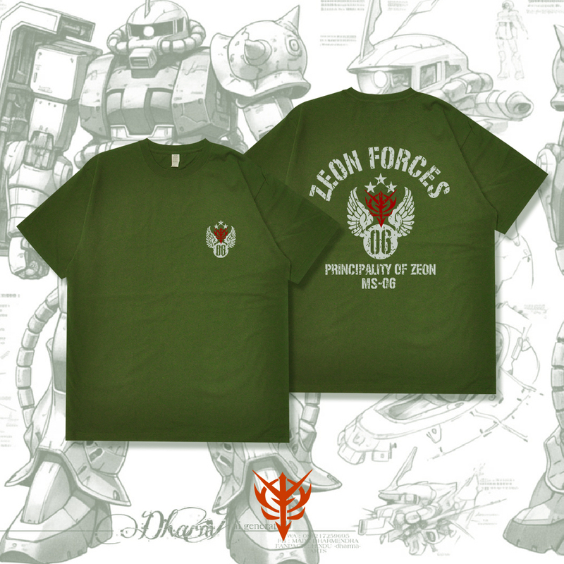 Mobile Suit Gundam Gion Zaku Ms06 Mecha-Style Short-Sleeved T-Shirt for Men, Loose-Fitting Pure Cotton Anime Print Half-Sleeve Mobile Suit Gundam Gion Zaku Ms06 Mecha-Style Short-Sleeved T-Shirt for Men, Loose-Fitting Pure Cotton Anime Print Half-Sleeve