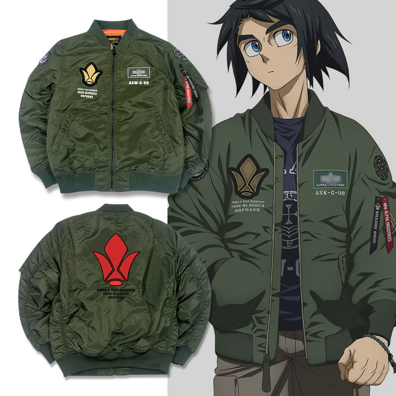 Mobile Suit Gundam: Iron-Blooded Orphans Three-Day Moon Iron-Hua Group Jacket Ma-1 Cotton Coat Men's Warm Outerwear