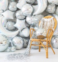 New Years Day New Year holiday high-end birthday party wedding decoration balloon 22 inch 4D laser Disco aluminum film balloon