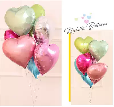 New year's Spring Festival decoration aluminum foil balloon wedding ceremony birthday party Light board heart-shaped 18 inch love aluminum film balloon