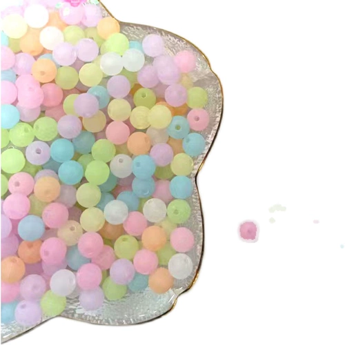 Прозрачное матовое акриловое украшение-шарик, бусины, серьги, браслет, аксессуар, аксессуары, 8мм