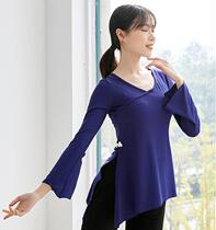 Classical folk dance practice clothing female adult Modal cough long sleeve buckle modern dance jacket performance clothing autumn