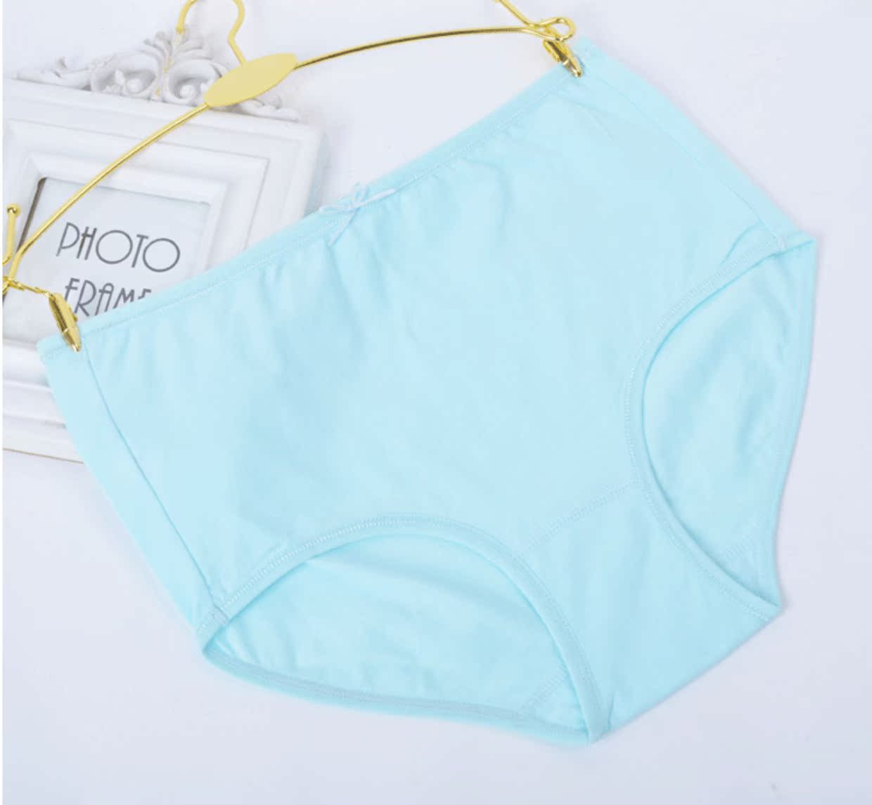 Đồ lót nữ đóng hộp Luohua cotton cao eo co giãn túi cotton hông màu rắn thoáng khí kích thước lớn boxer nhỏ quần lót chữ c