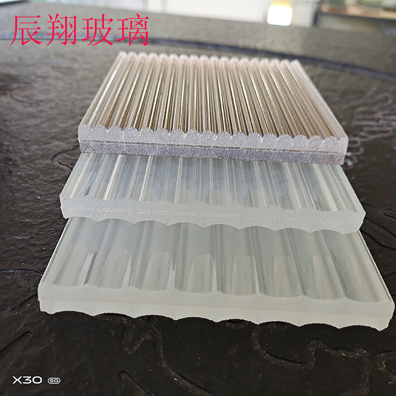 Factory tempered glass Changhong corrugated concentrating laminated light luxury living room screen partition hotel shower room