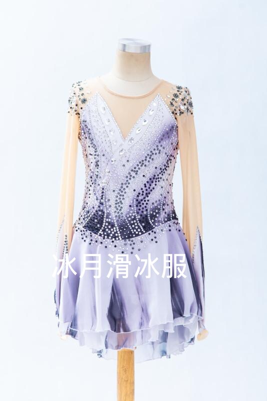 Ice Moon Professional Custom Figure Skating Suit Children Adults Performance Wear Training Uniform Performance Dresses Color Complete