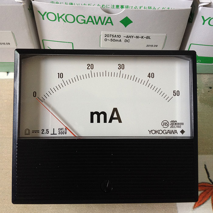 Japan Yokogawa electric meter ammeter voltmeter YOKOGAWA 2075A10 FS 50mA voltmeter
