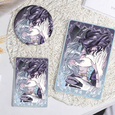 Bopan Genshin Impact Standing Card anime badge decoration Student cartoon peripheral Flowing sand Mahjong collection