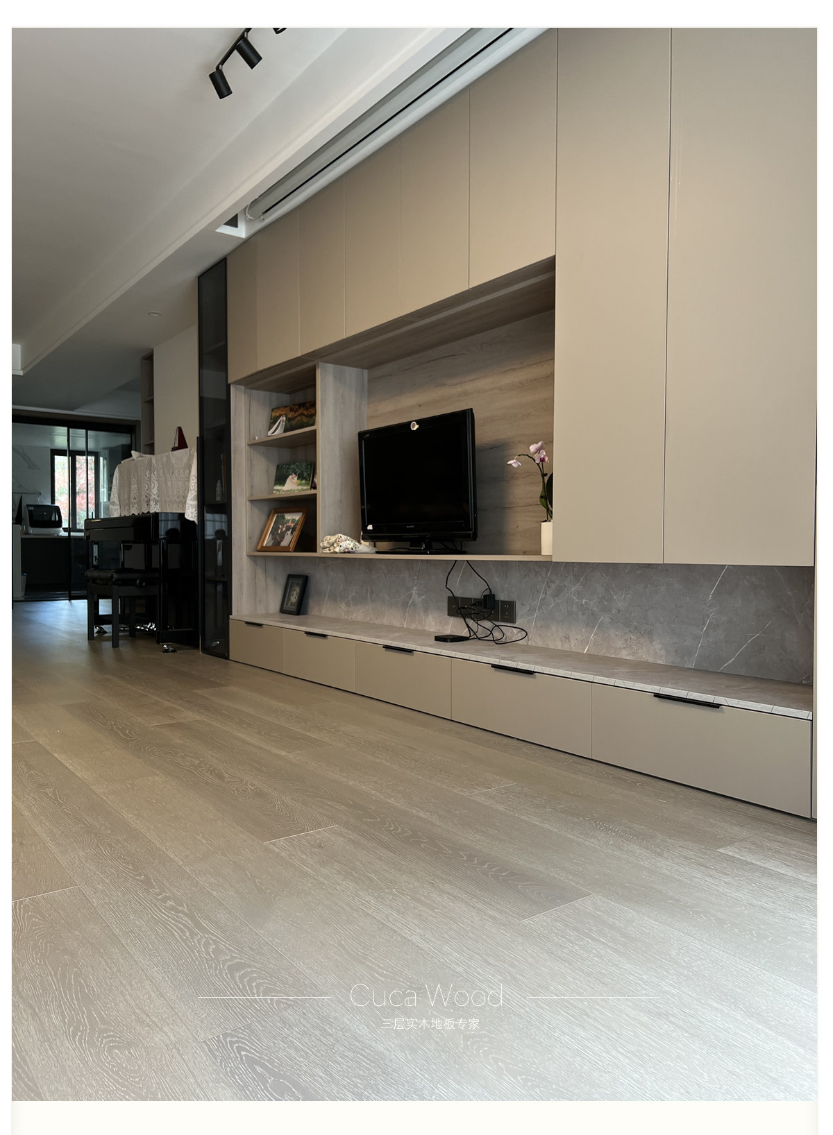 Паркет 出口意大利灰色白拉丝三层实木复合地板日本f4星锁扣大板地暖可用 OTHER