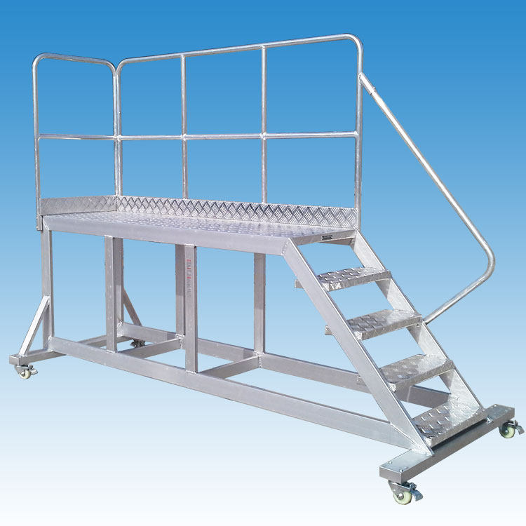 Strengthening four-wheel platform staircase mobile aluminum alloy work pedal