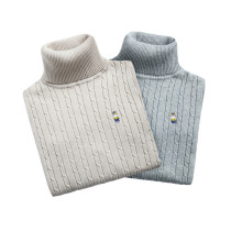 Small and middle children high-neck sweater men and women large children knitting jersey baby pure colored sweater tide