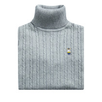 Boys and girls with hair sweater children in high - collar cotton coat in large childrens knitting sweater plus thick white D4