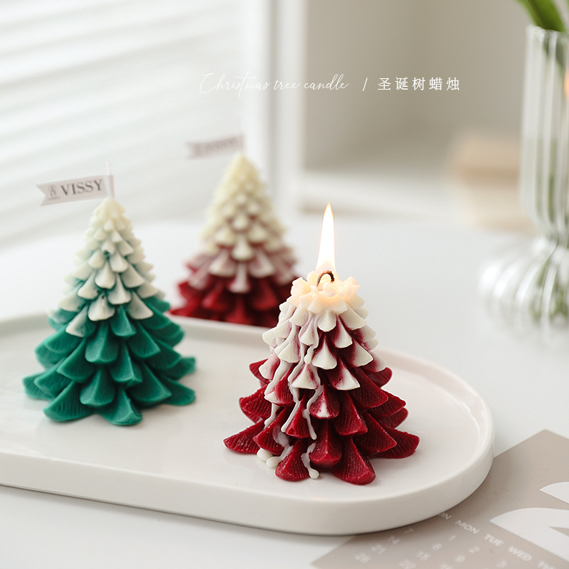 ins scented lavender candle Idea Christmas tree accompanied by hand presents photo props scene placement Home Decorative Items Swing Pieces