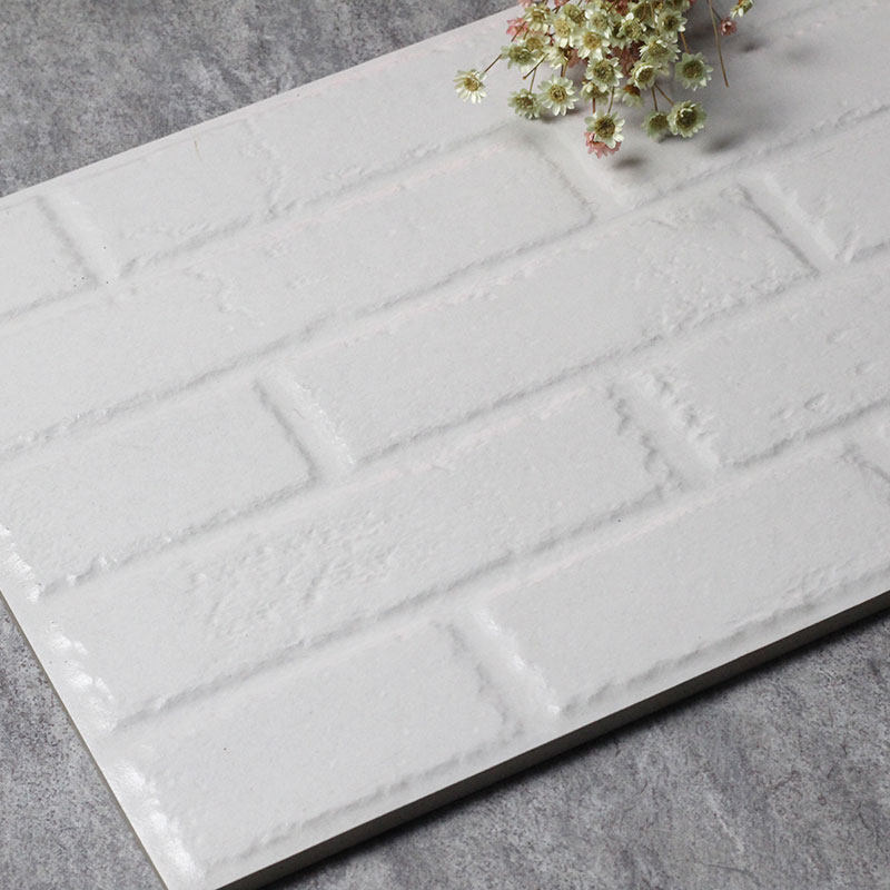 White new wall brick background wall Nordic wall brick 300*600 retro stone tile white brick balcony garden brick