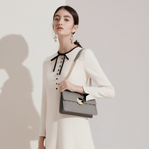 FINEBAG2021 summer new leather lingge chain bag shoulder messenger baguette bag niche fashion all-match