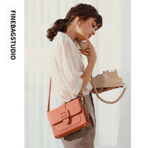 FinebagStudo leather messenger bag female 2021 autumn new Cambridge bag high-end bag fashion all-match