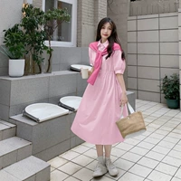 Летняя одежда для беременных, длинная накидка, платье, рубашка, в корейском стиле, средней длины