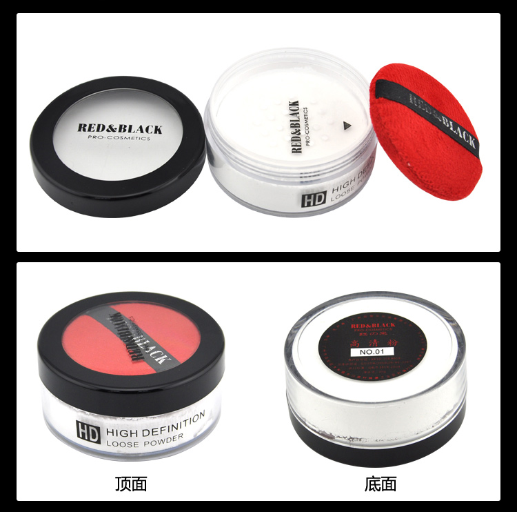 Phấn trang điểm đỏ và đen chính hãng HD phấn phủ phấn trang điểm dạng bột lỏng làm sáng kem che khuyết điểm chuyên nghiệp phấn nén gucci