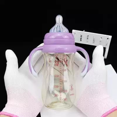 Baby large capacity PPSU baby bottle wide caliber plastic anti-drop drop resistant with handle straw children anti-flatulence milk jug