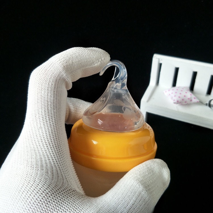 Bé 60ml đường kính tinh thể kim cương chai thủy tinh nhỏ nhỏ sơ sinh bé sơ sinh silicone mềm thìa thả - Thức ăn-chai và các mặt hàng tương đối bình sữa