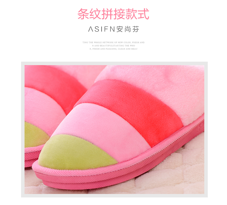 Dép cotton nữ toàn diện với giày cotton nam mùa đông ấm áp và nhung dày ở nhà trong nhà giày lông tháng dễ thương dep đi trong nhà