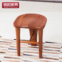 Jane rhyme full solid wood dressing stool Modern Chinese gold walnut dressing table stool sandalwood makeup stool