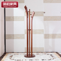 Jian Yun full solid wood hanger floor bedroom modern new Chinese furniture floor hanger teak coat rack