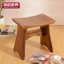 Jian Yun full solid wood dressing stool modern simple new Chinese dressing table stool ebony wood makeup stool