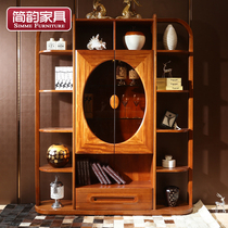 Jane Yun Huangtang Tea Cabinet Dobaoge Tea Cup Teapot Stand Tea House Storage Tea Stand All Solid Wood Ancient Stand