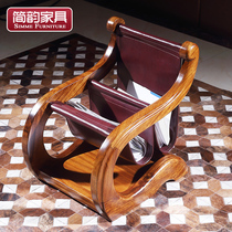 Jian Yun full solid wood newspaper rack modern and simple new Chinese study furniture picture book stand Ebony magazine rack