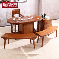 jian yun Rosewood cha zhuo yi combination cha dao zhuo cha yi zhuo gong fu tea table table style solid wood tea table