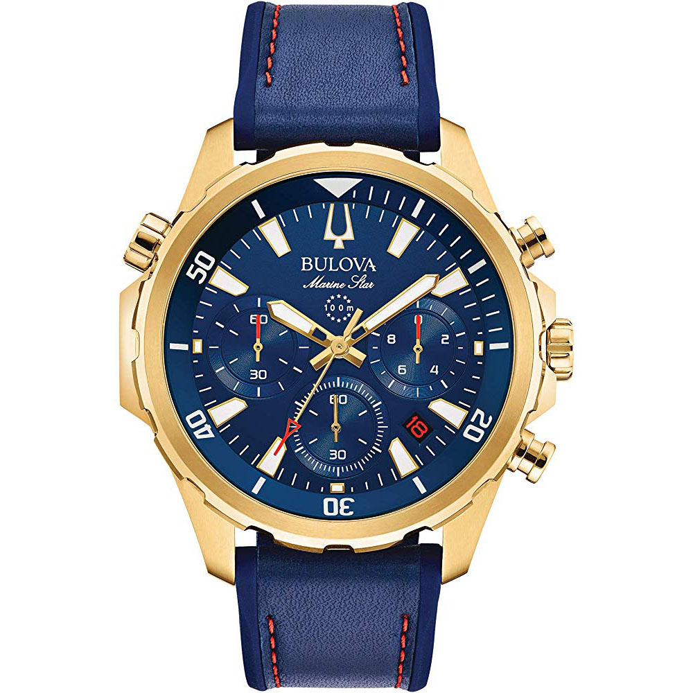 97B168Purchasing agent quality goods Bulova bulova  Marine   Star Ocean Star blue leisure time male Wrist watch 97B168