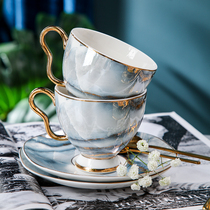 Beauty Road coffee cup upscale refined English style ceramic Lower afternoon tea set with high face value Au style bone porcelain mug suit