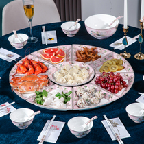 Beauty Aisle Round Parquet Cutlery Combinations Ceramics Creative Dishes Home Sector Dish Suit Bowls Dish Dishes Home