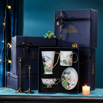 Medaho Ho Tang Moon Color Eurostyle Light Lavish Coffee Cup Ceramic Refined Home Afternoon Tea Tea Set Water Cup Suit