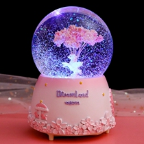 Unicorn Music Box Crystal Ball Eight-tone Box Girl Girl 7 Birthday Gifts Girls Children Sky City 8 Years Old