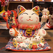 Lemeow Forties Ceramics Hospitality Cat Deposit Money Pot Collection Silver Pendulum Pieces Shop Opening Wind Raw Water Home Decoration Gifts